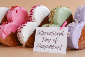International,Day,Of,Happiness,Saying,Caption,On,Greeting,Card,Delightful