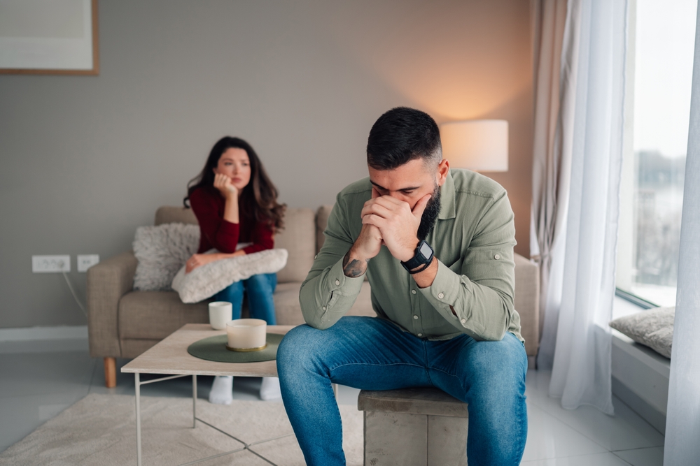 Man,And,Woman,Feeling,Sad,And,Distant,After,Argument,,Showing Difficult relationships